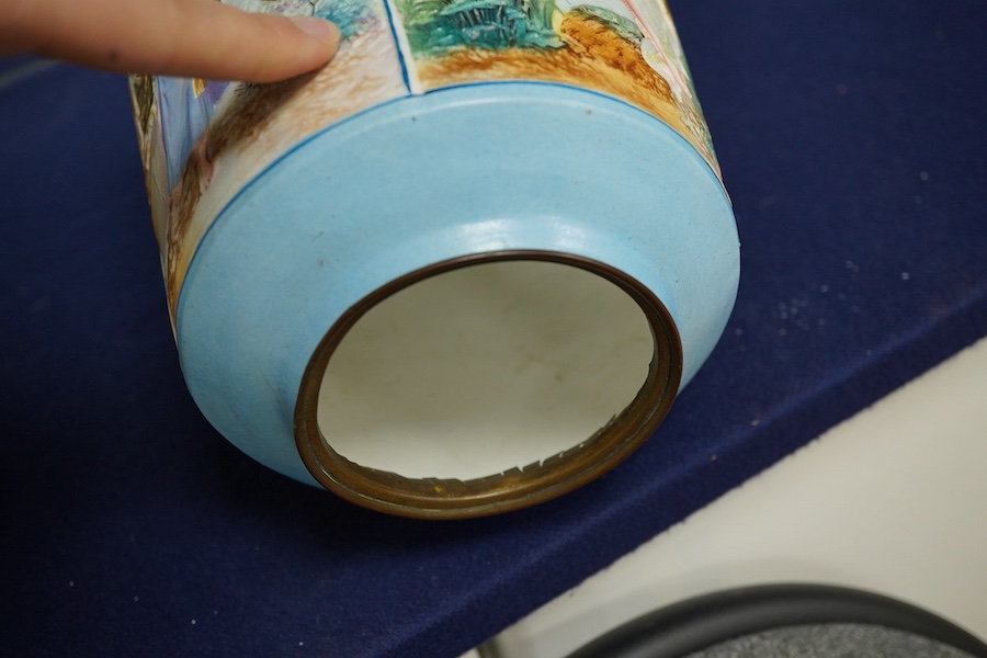 A late 19th century lithophane hanging lantern